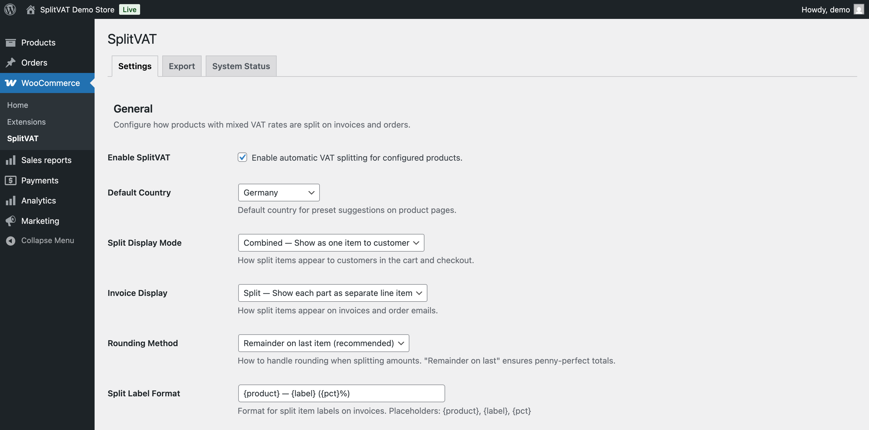 Invoice Splitter SplitVAT - WooCommerce Split VAT / Mixed Tax Rate Invoice Splitter